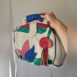 80's vintage Patchwork  shoulder bag